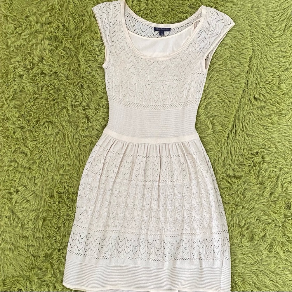 American Eagle Cream Knit Dress